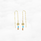 Auspicious Origin Tassel Threader Earrings